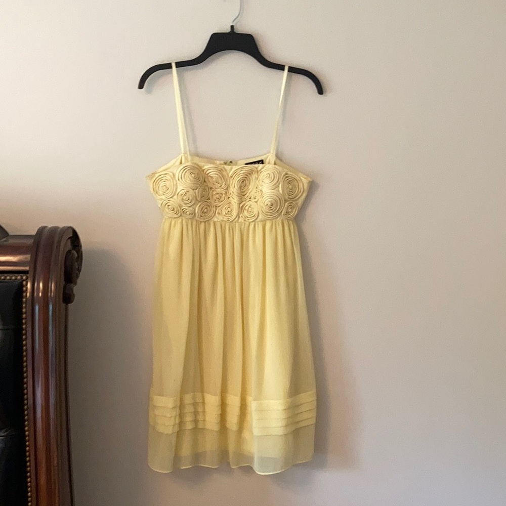 Buttercream yellow BCBG mini dress
